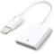 Apple Lecteur de carte mémoire SD Lightning vers carte SD, adaptateur de carte mémoire SD pour iPhone 14/13/12/11/XS/XR/X/8/7/iPad, Plug and Play