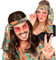 W WIDMANN MILANO Party Fashion - 60er und 70er Jahre Stirnband, Haarband, Hippie, Flower Power, Accessoire, Karneval