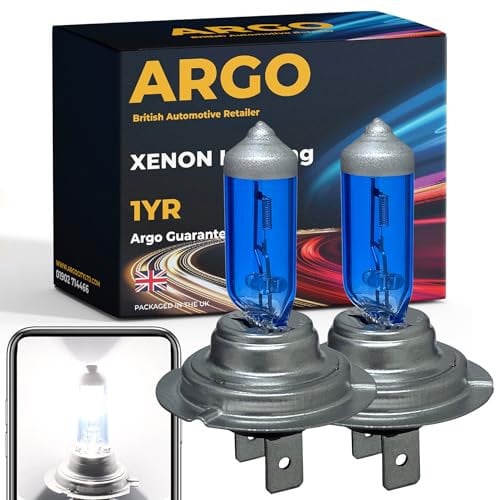 Argo H7 Headlight Bulb 100w Xenon White 6000k 12v H7 477 Car Headlight Bulb High Low Dipped Main Beam Headlamp Bright Fog Car Light Bulbs 499 PX26D Headlight Bulbs
