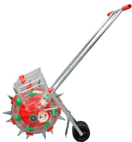 TOPINCN Garden Push Seeder Planter, Hand Push Seeder Manual Seeder Hand Push Garden Seeder Roller Fertilizer Applicator Row Planter Corn Planter Seeder Lawn Spreader for Soy Corn Soybean