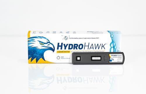 HydroHawk Legionellen-Test – Einwegkit zum Nachweis von Legionella pneumophila sg1 in Pools, Duschen, Wasserhähnen, Schläuchen, Klimaanlagen & Whirlpools – Ergebnis in 25 Min – Für unterwegs & daheim