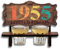 DARO Design - Schnapsbank Jahreszahl Geschenk zum 70. Geburtstag, Limited Edition Jahrgang 1955, Geburtstagsgeschenk Deko Vintage Retro Look lustige Geldgeschenke mit 2 Schnapsgläser, Geburtstagsdeko