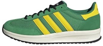 adidas Herren Run 70S 2.0 Shoes Schuhe, Green/Yellow/Off White, 45 1/3 EU
