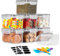 FoiiLiio 0.8L Boite de Rangement Cuisine Lot de 8, Sans BPA Bocaux Hermetiques Alimentaires en Plastique Scellée avec Couvercle