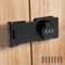 Starvortex Serratura Armadio con Combinatoria, Nero Lega di Zinco, Serratura a Braccetto Rotante Resistente, Bullone di Blocco di Sicurezza per Garage, Giardino, Fienile, Bagno, Esterni (10 cm)