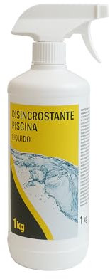 Disincrostante Piscina Liquido 1 kg – Rimuove Calcare e Incrostazioni – Detergente Professionale per Pulizia Piscina, Liner, Filtro e Piastrelle – Sgrassante per Uso Periodico
