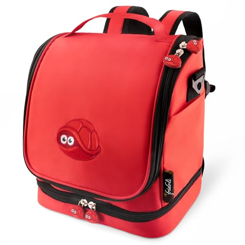 fridoli | Toniebox Tasche Rucksack | rot | Akku Aufladen in der Tasche | bis zu 20 Toniefiguren | Das gesamte Zubehör aufgeräumt | Tonie Tasche (rot)