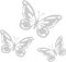 Butterfly Etched Effect, Frosted Vinyl Window Stickers