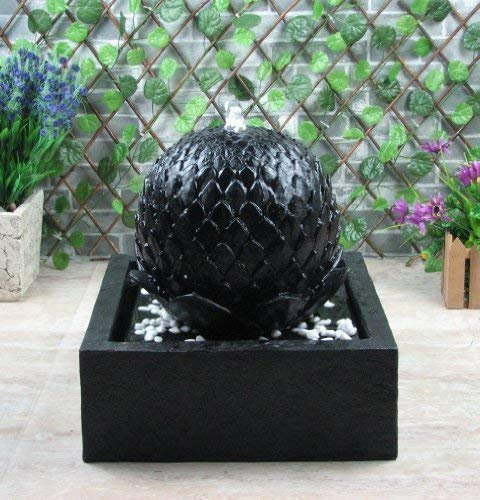 Wehmann Lotus Fontaine solaire pour jardin et terrasse de jour et de nuit