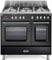DELONGHI MEM965TNXED CUCINA FORNO PIANO COTTURA 5 FUOCHI GAS TRIPLA CORONA NERO