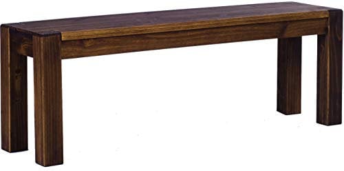 Sitzbank 120 cm Rio Kanto Eiche antik Pinie Massivholz Esszimmerbank Küchenbank Holzbank - Größe und Farbe wählbar Brasilmöbel