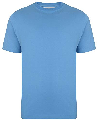 Kam Jeanswear Mens Plus Size Essential SS Crew Neck T-Shirt - Powder Blue
