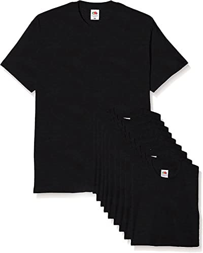 Fruit of the Loom Men's Original T. T-Shirt Pack of 10, Black, X-Large