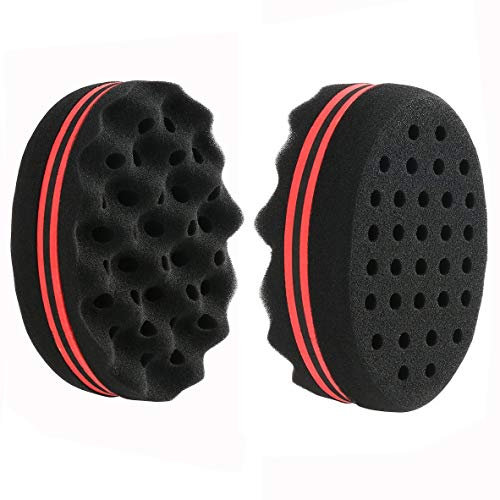 Jzhen 2Pcs Cepillo Esponja Torcedura de Pelo para Cabello Rizos