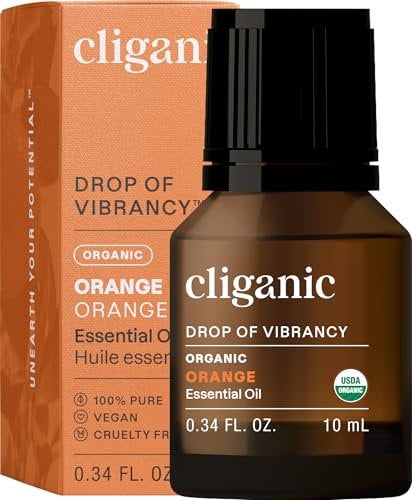 Cliganic, 100% Pure Essential Oil, Orange, 0.33 fl oz (10 ml)