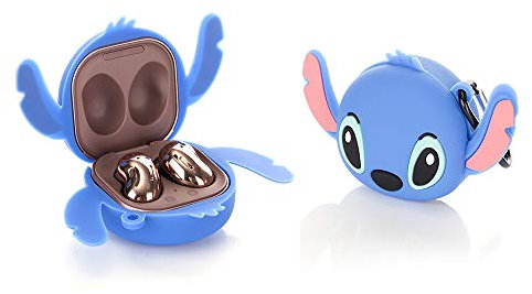 YIGEYI Silikon Hülle Kompatibel mit Galaxy Buds Live Funny Cute 3D Cartoon Case Cover[Zeichentrickserie] (Big Ear Stitch)