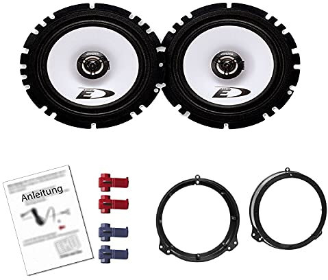 Alpine SXE 1725S Lautsprecher mit Einbauset passend für Suzuki Grand Vitara 1998-2005 Türen vorne 440 W 165mm 2 Wege Koax