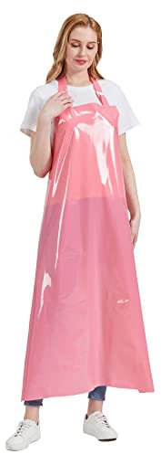 Nanxson TPU Schürze Unisex Wasserdichte Schürze Verstellbare Nackenschulter Leichte Arbeisschürze CF3148 (Rosa, 110 * 80)