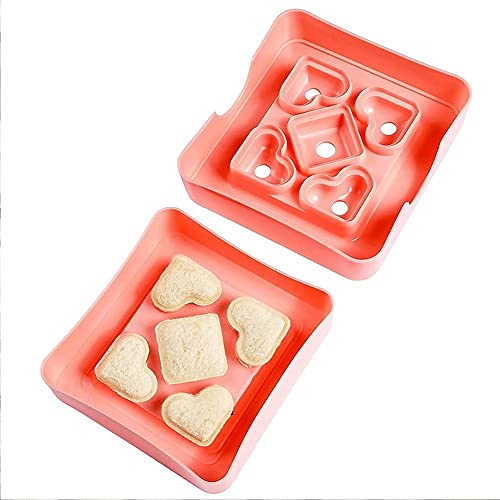 Bontannd Mini Sandwich Cutter Und Sealer, DIY Taschensandwich Brotkrusteschneider Für Mittagessen Bento Box Snacks Partyplatten Für Jungen Mädchen