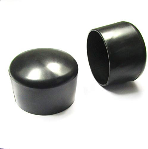 ajile Runde Fusskappen aus Gummi SCHWARZ für Schutz und eine Gute Endbearbeitung des Rohres mit 60 mm AUSSENDRUCHMESSER - 4 Stck. - EVX160x4