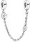BEEUVIP Damen Daisy Flower Sicherheitskette Charm Anhänger für Armband 925 Sterling Silber Geburtsstein Charms Beads passend für Armband