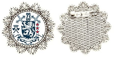 Broche médiévale chevaliers de l'EU Lion Emblème Fleur Argent Crochet Broche, M