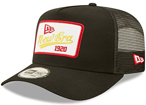 New Era Adjustable A-Frame Trucker Cap - Brand Patch schwarz