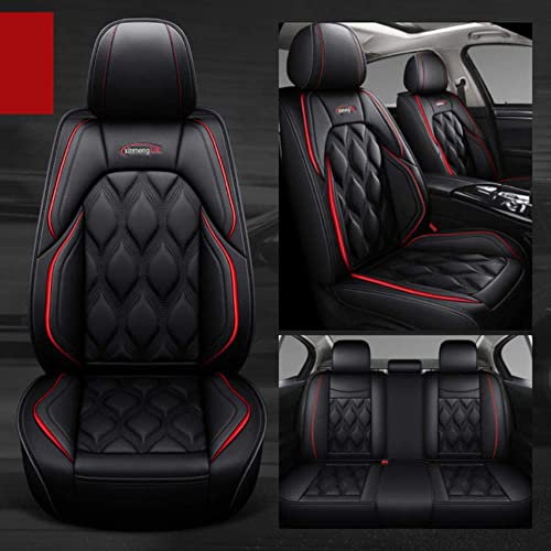 LEFOVS Autositzbezüge, passend für Ford Focus 2 Fiesta Focus 3 Mondeo MK4 Fokus MK2 Fokus Fusion Kuga Ranger Fokus MK3 Universal-Zubehör Sitzkissen-Schutz, Schwarz