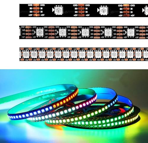 WS2813(WS2812B Update) smart RGB Pixel Led Streifen Licht 30/60/144 Pixel/Leds/m Dual-Signal Led Individuelle Address IC DC5V (White PCB IP67, 5 M 60 Led/M)