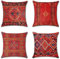 Ohok 4er Set Dekorativ Herbst Kissenbezug mit Motiv 45x45 cm, Polyester Leinen Zierkissenbezüge, Deko Sofakissen Couchkissen Kissenhülle Set für Schlafzimmer Wohnzimmer Sofa Couch Auto (Exotisch A)