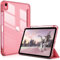 CACOE Custodia Cover Compatibile con iPad 11a Generazione (A16) 11 (2025) / iPad 10a Generazione 10.9 (2022) (A2757/A2777), Retro Trasparente Cover con Portapenne,Rosso Anguria