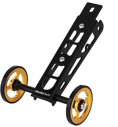 20,5 x 11,6 x 6,1 cm Easy Wheel, Schubrad aus Aluminiumlegierung, für RHINE Birdy 1/2/3 Series Faltrad-Heckträger Ezwheel schwarz