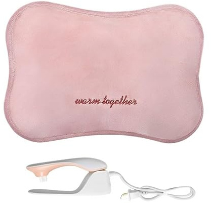 Bolsa de Agua Caliente Eléctrica. Botella de Calor Térmica para Espalda, Lumbares, Vientre, Manos. Saco Calienta Camas Portátil con Control de Temperatura.