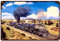 Metallschild mit Zug, Eisenbahn, Vintage, Dampfzug, Vintage, Wüstenbahn-Poster, hängende Retro-Schilder für Zuhause, Hof, Bar, Hotel, Café, Höhle, Wanddekoration, 20 x 30 cm
