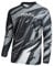 Sam's Herren Motocross-Shirt MX Jersey Langarm, Atmungsaktiv Dirt Enduro MTB Mountainbike Trikot, Schwarz Grau/LogoBig Weiß, 4XL, SMJ-01