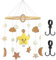 ZDNT Mobile babybett,Baby Windspiel,Mobile Baby Bettglocke mit Sterne Hölz,Babybett Mobile,Mobile Baby Windspiele,Mobile Baby Holz,Baby Mobile Windspiel mit Filzbällen,für Babybett Kinderbett