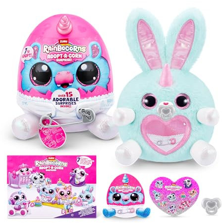 Adopt-A-Corn Surprise de ZURU, Juguete de Peluche, Peluche Coleccionable, bebé, Huevos Sorpresa para niñas y niños (23.5 cm) (Bunny)