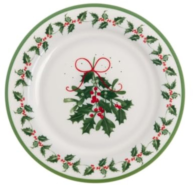 Blanc MARICLO Set di 6 Piatti Frutta/Dolce e Natalizia Collezione On Holy Night