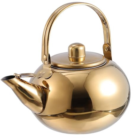 MAGICLULU Tetera Portátil De Acero Inoxidable Con Colador Tetera Gruesa De Gran Capacidad Para Preparar Té