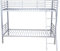 Byinone Metal Bunk Bed Black for 90X190 CM Single Loft Bed Frame with Ladder 3 Colours (Black-White-Grey) (Grey)