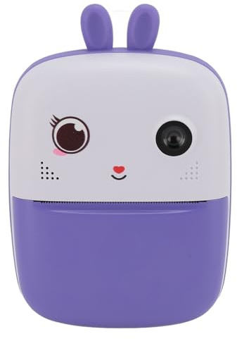 Kinder-Sofortbildkamera, 48M 1080P-Druckkamera mit Doppelkameras Vorne und Hinten, 2,4-Zoll-LCD-Bildschirm, Digitale Cartoon-Videokameras für Kleinkinder (Purple)