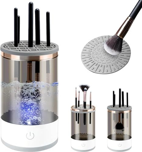 Nalansen Nettoyeur automatique de pinceaux de maquillage, rechargeable, séchage 2 en 1, branchement direct USB