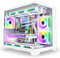 MATX PC Case, 6 ARGB Fans Pre-Installed, Type-C Gaming PC Case, 360mm Radiator Support, Tempered Glass Front & Side Panels, Mid Tower White Micro ATX Computer Case