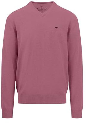 FYNCH-HATTON Herren Feinstrickpullover mit V-Ausschnitt, Pale Blush, L