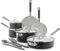 GreenPan x Bobby Flay 13 Piece Nonstick Cookware Pots and Pans Set, PFAS-Free Diamond Ceramic, Induction Suitable, Easy Clean Dishwasher & Oven Safe, Stay-Cool Silicone Handles, Glass Lids, Graphite