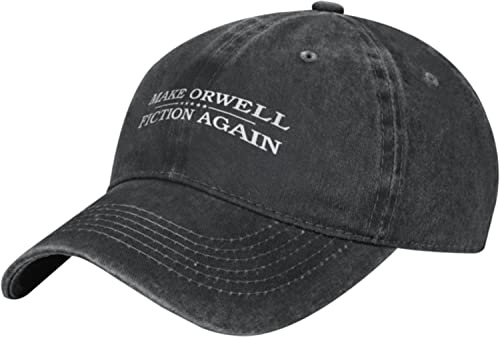Unisex Cowboy Baseball Cap Make Orwell Fiction Again Adjustable Trucker Cap Baseball Cap