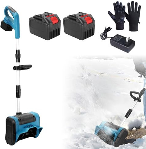 CTREVL Cordless Snow Blower with Battery and Charger, Electric Snow Shovel, Electric Snow Shovel Cordless, Battery Snow Blower for School Roads Driveways