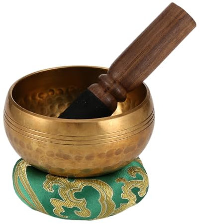 Surluoen Cuenco Tibetano de Cobre Hecho una Mano de Nepal Canto de MeditacióN de Yoga y Cuenco de MúSica Budista