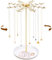MOFASVIGI Jewelry Organiser Display Stand 360 Degree Rotating Gold Necklace Earring Keychains Bracelet Holder with 48 Hooks Metal Necklace Tree Stand Aesthetic Jewelry Display Towers