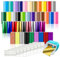 Smart Vinyl Permanent für Cricut Joy, 23 Faber Smart Adhesive Vinyl Permanent 9 Glitzer Vinyl 9 Chromglanz mit 9 Transferfolie 14x30.5cm Vinyl Plotterfolie Selbstklebend zum DIY Tassen Autos Banner